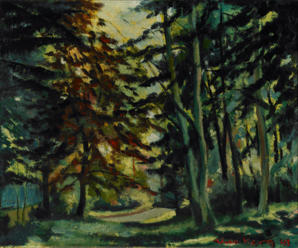 1943 Forêt sur les hauteurs d’Esch-sur-Alzette, huile sur toile
