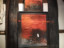 1967 Hommage à Ezra Pound, 1960-1967, œuvre tactiliste sur toile sur 2 registres, encadrée de planches calcinées, 182 x 128 cm, collection Musée Théo Kerg Schriesheim