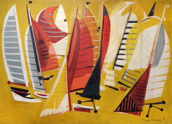 1955 Le Départ, huile sur toile, 206 x 148 cm