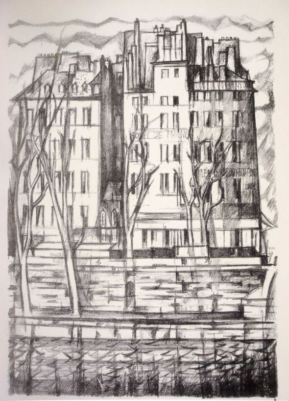 1947  Paris 08, Sur le Petit Pont, litho, 10.11.1947