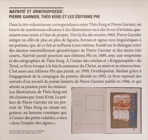 21 – Extrait de Nativité de Pierre Garnier et Théo Kerg (Herborn, éditions Phi, 1989), collection CNL