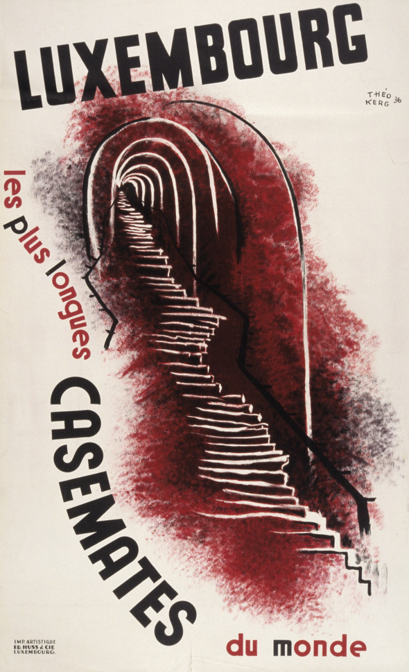 1936 Affiche, Casemates de Luxembourg