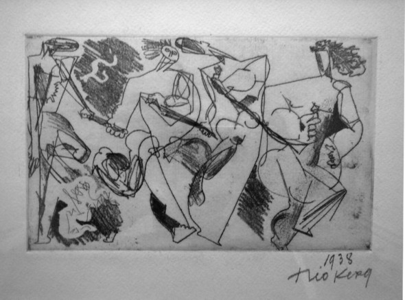 1938  Les fugitifs (espagnols), gravure, 9,5 x 15,2 cm