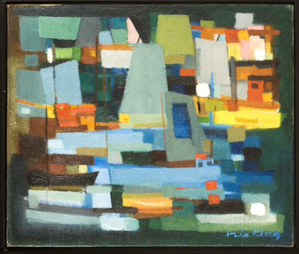 1951 Le port vert, huile sur toile, 46×55 cm, 10F, (no 4951)