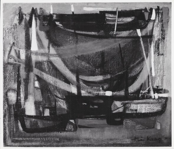 1951 Quand sèchent les filets, huile sur toile, 1950, 55x 46 cm, 10F, photo Jean Boyé