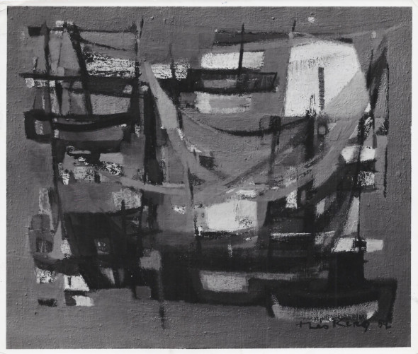 1952 A Douarnenez, huile sur toile. Collection particulière, Philadelphia