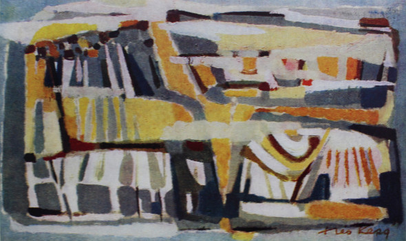 1954 Alpestre, huile sur toile, 38 x 61 cm