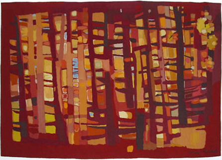 1955 Les Arbres en automne, tapisserie, 176 x 122 cm, carton Théo Kerg, éditeur Mme Suzanne Goubely, Aubusson