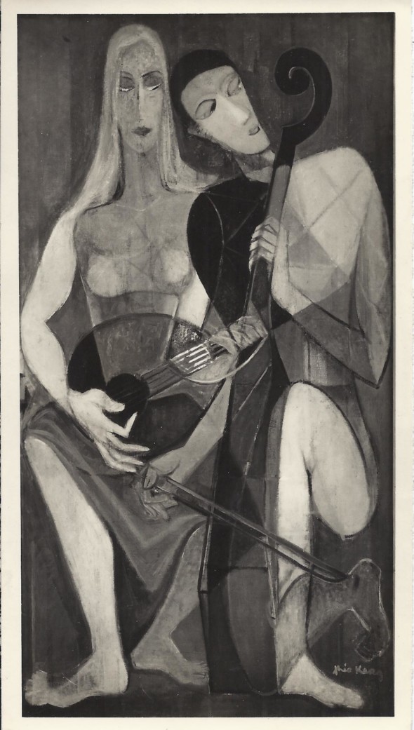 1947 Concertino, huile sur toile exposée au Salon des Indépendants, 80×150 cm